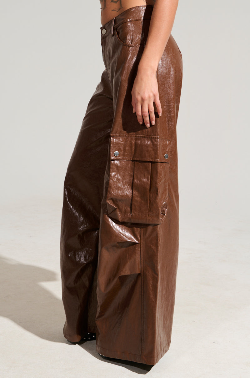 SOPHIE FAUX LEATHER TROUSER