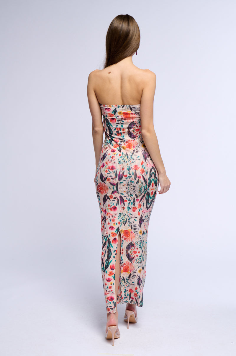 THE SECRET GARDEN RHINESTONE MAXI DRESS