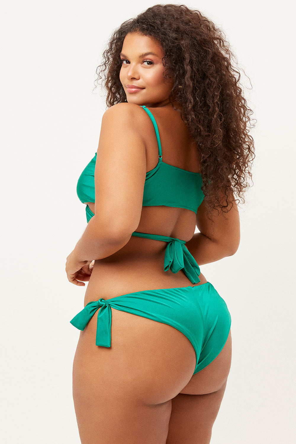 Falcon Shine String Bikini Bottom - Everglade