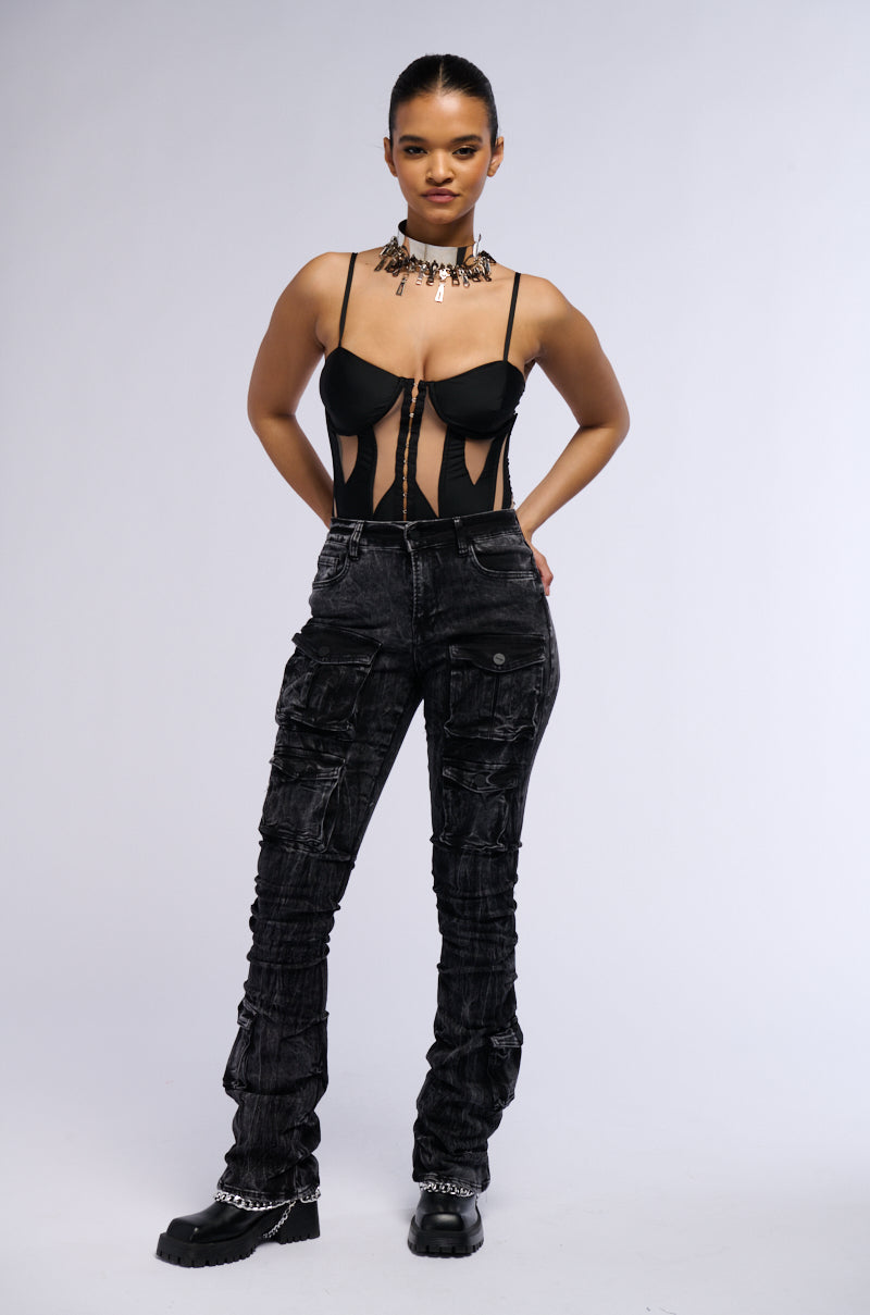 MATRIX HIGH RISE STACKED JEANS