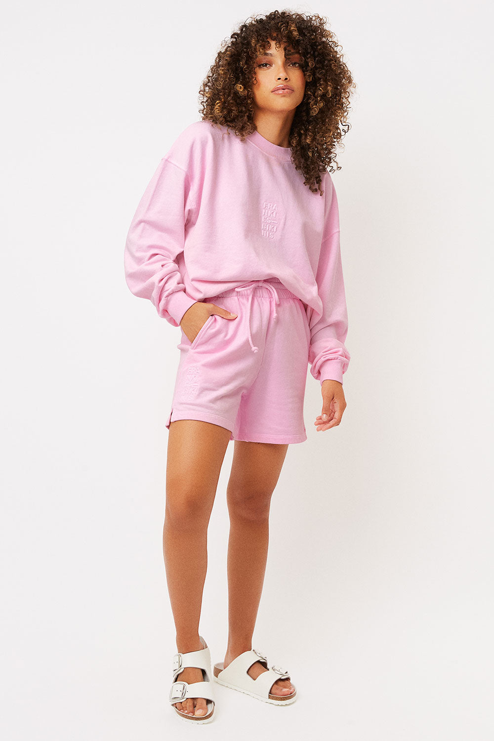 Burl High Waist Sweat Short - Love Pink