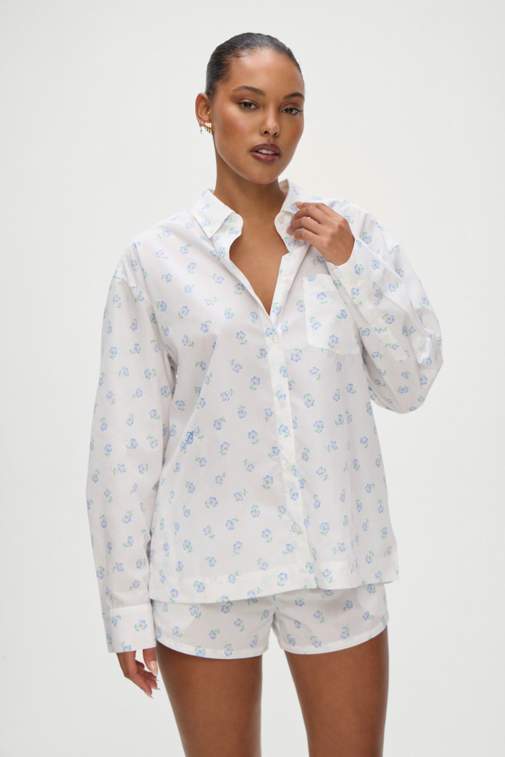 Ralph Long Sleeve Sleep Shirt - Periwinkle