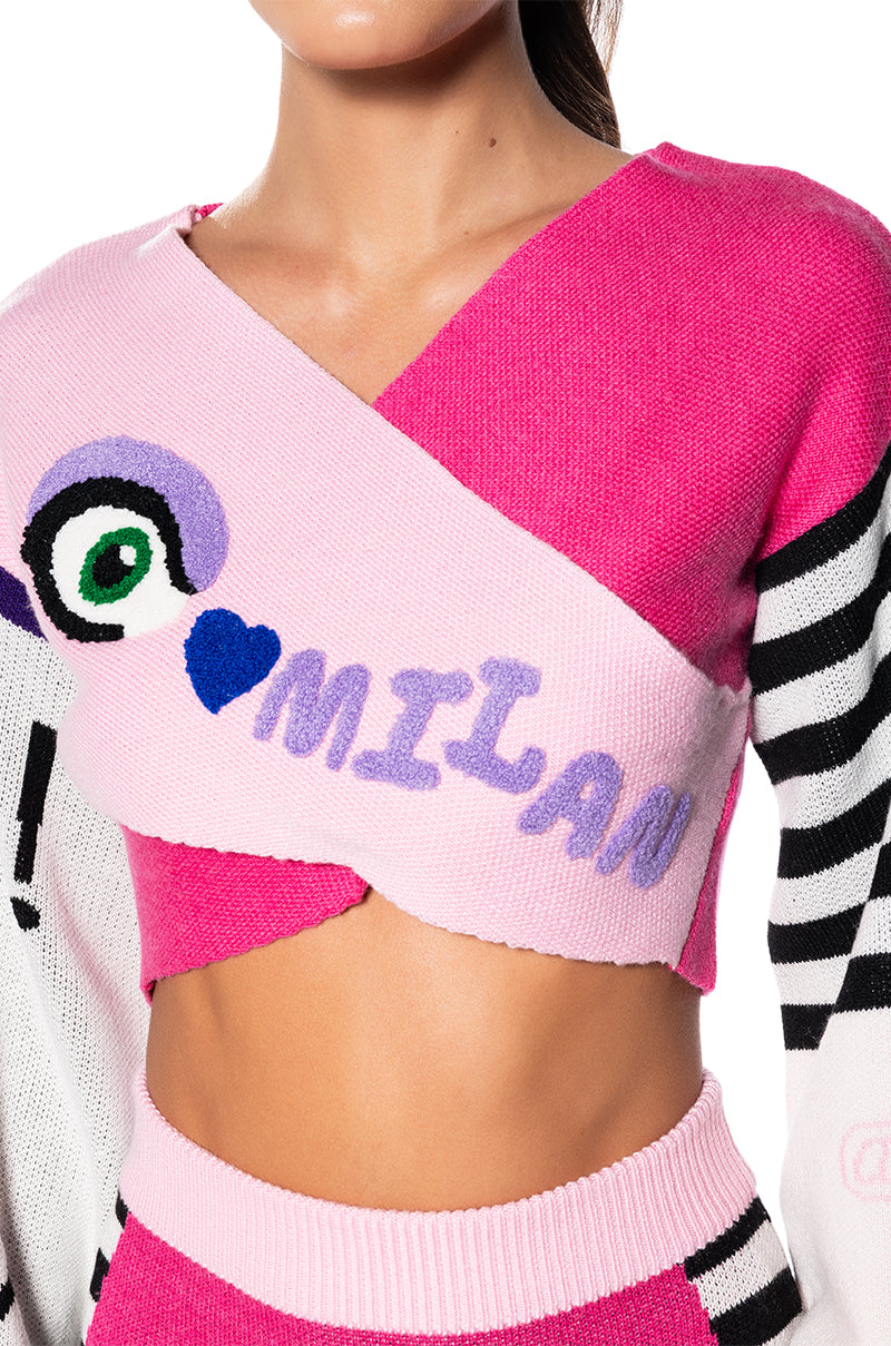 EYE LOVE MILANO CROPPED SWEATER