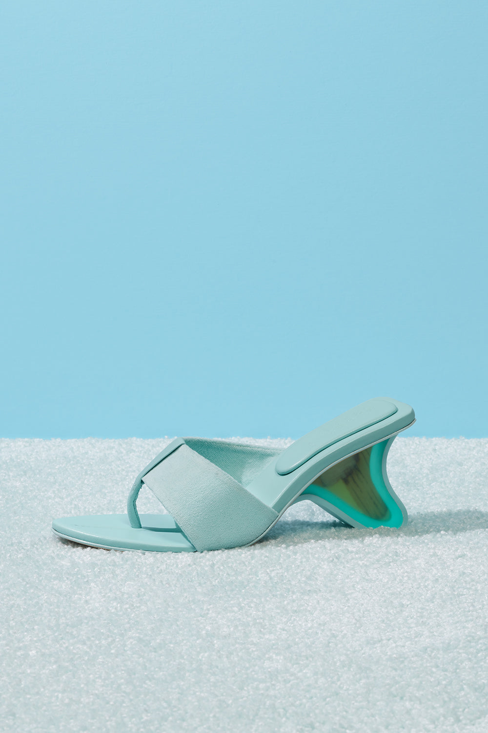 Surf Fin Heeled Sandal - Baby Blue