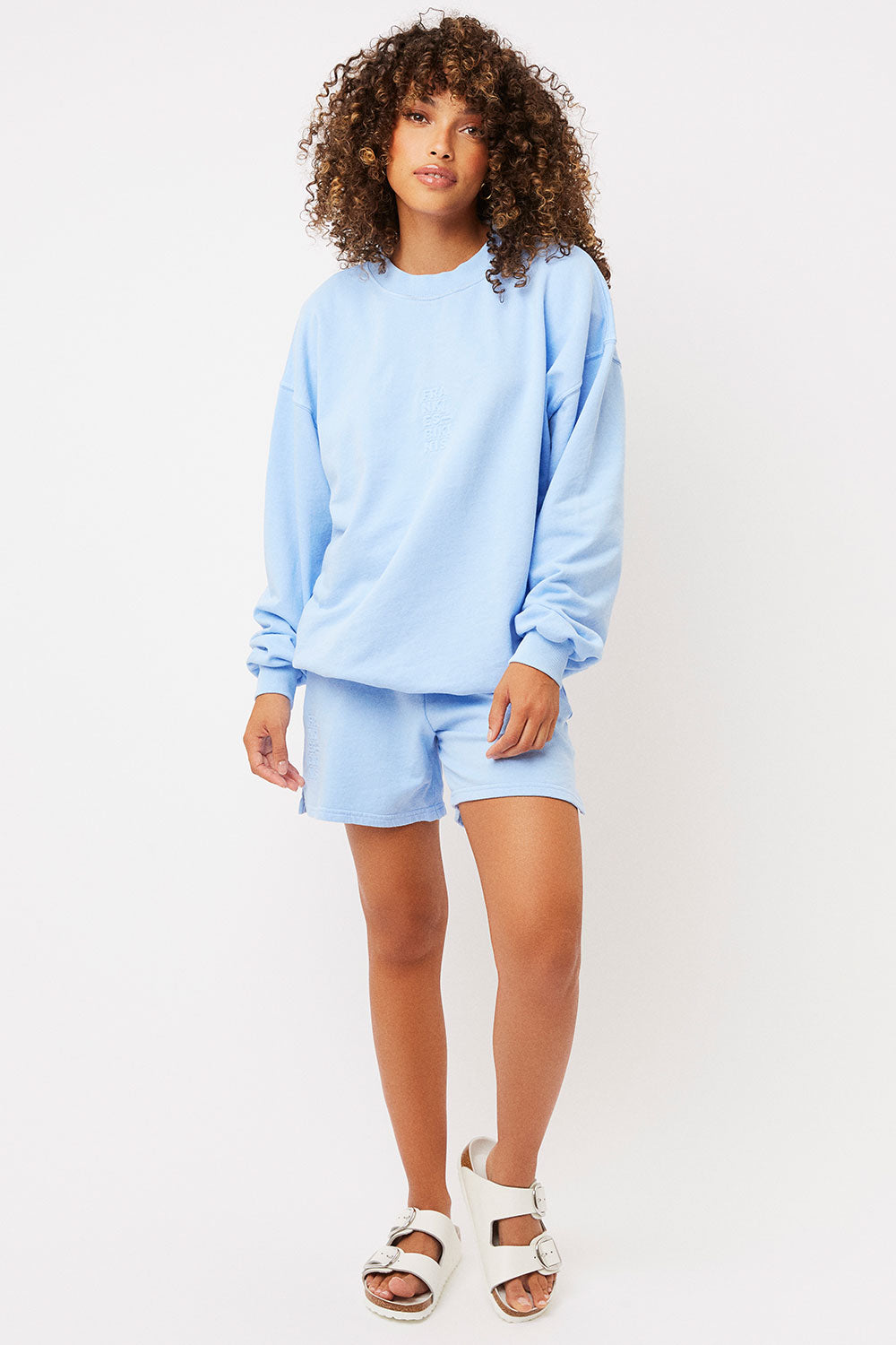 Bennie Oversized Crewneck Sweatshirt - Chambray