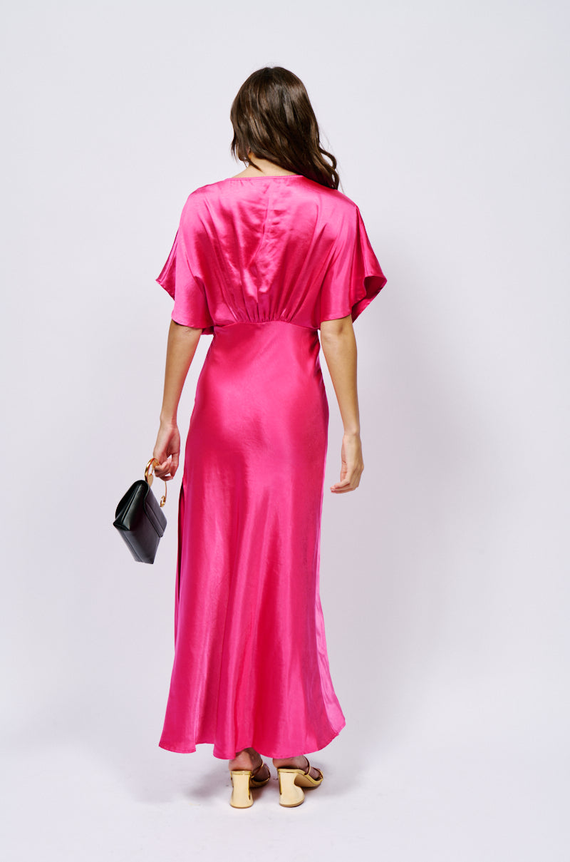 MAD IN LOVE SATIN MAXI DRESS