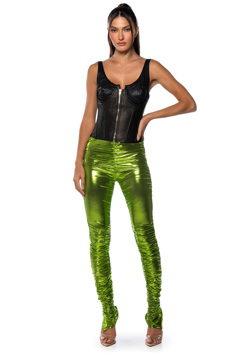 IN THE COSMOS METALLIC RUCHED LEGGING