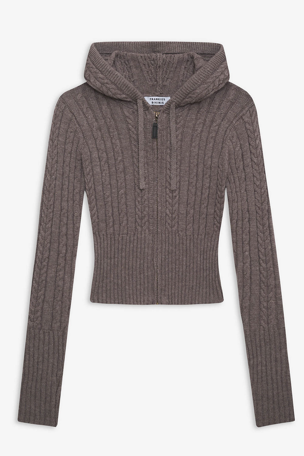 Aimee Cable Cloud Knit Hoodie - Dark Pearl