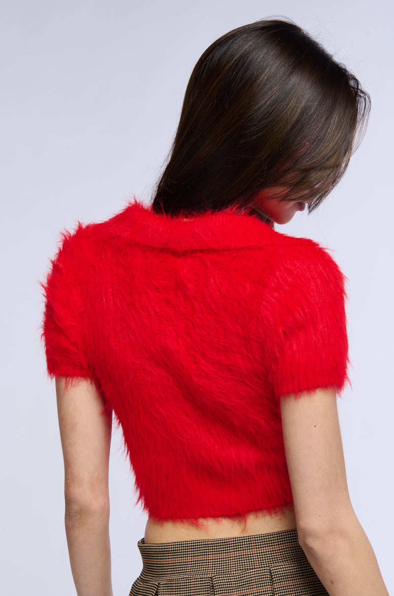 LIFE OF THE PARTY FUZZY KNIT TOP