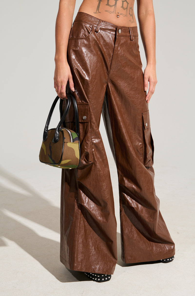 SOPHIE FAUX LEATHER TROUSER