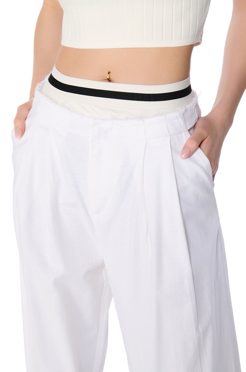 ALASTOR ELASTIC WAIST WIDE LEG TROUSER