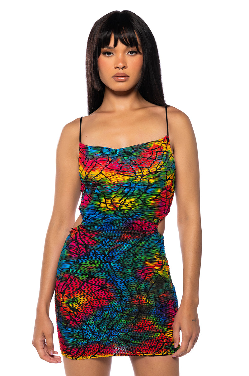 KNOW NO BETTER PRINT MINI DRESS