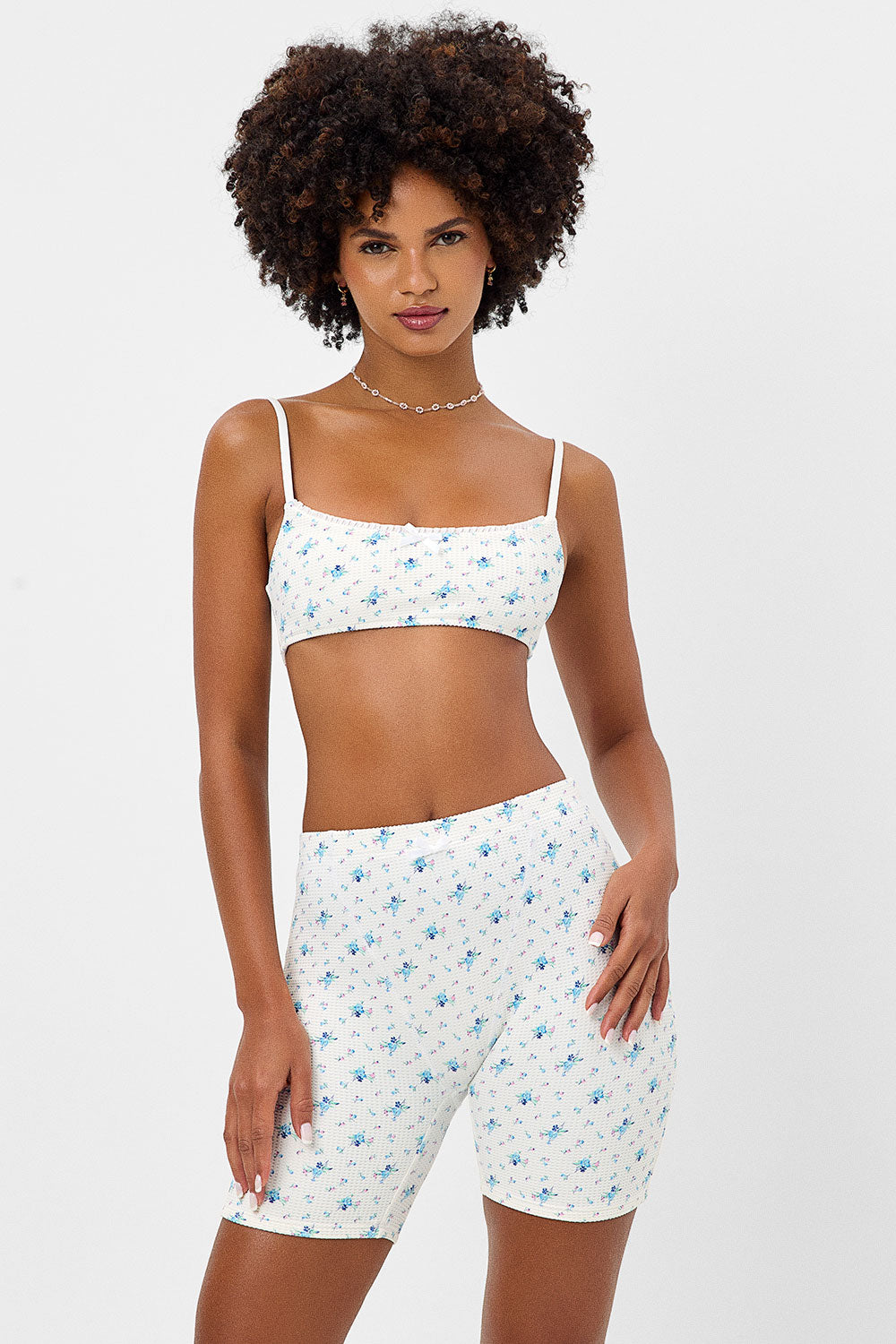 Erin Waffle Biker Short - Night Lily