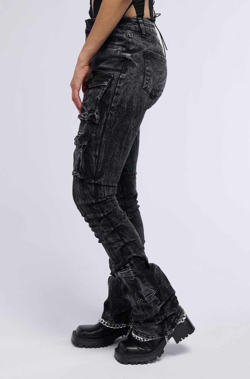 MATRIX HIGH RISE STACKED JEANS