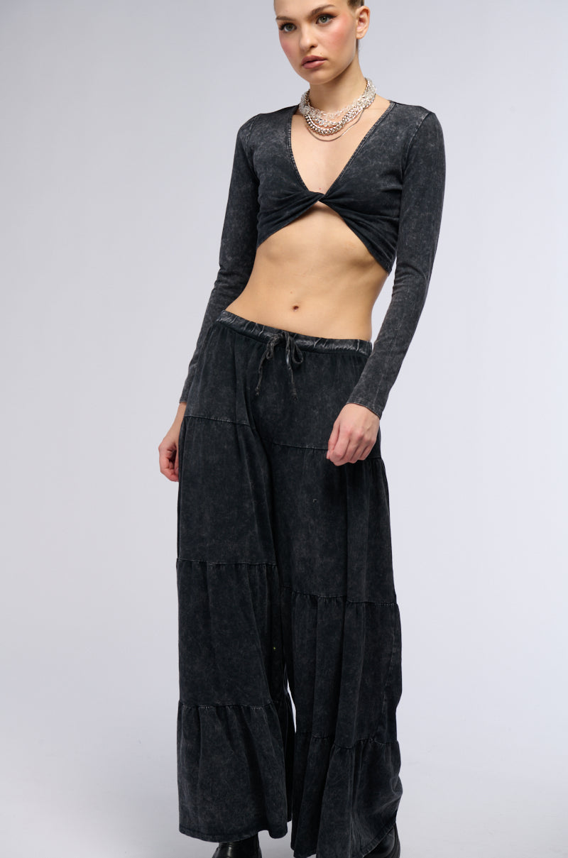 TAYA WASHED WIDE LEG PANT