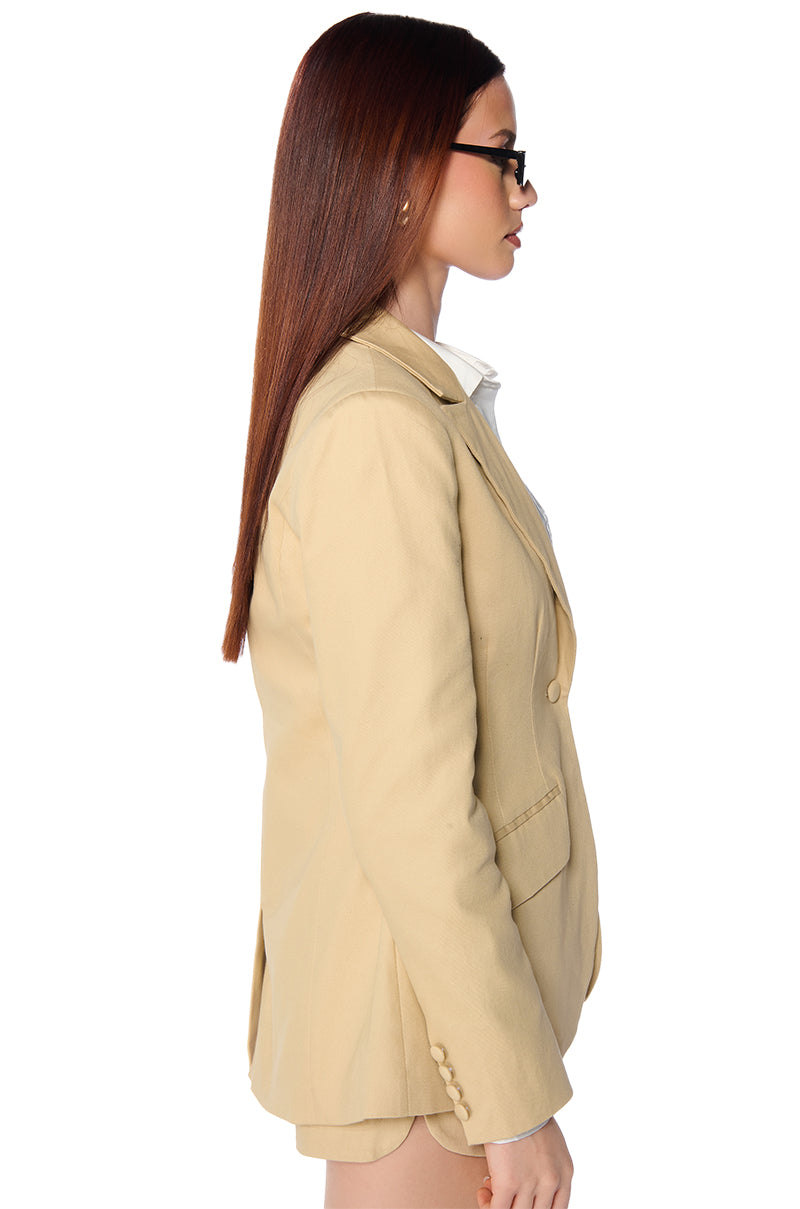 HANSEL KHAKI FITTED BLAZER