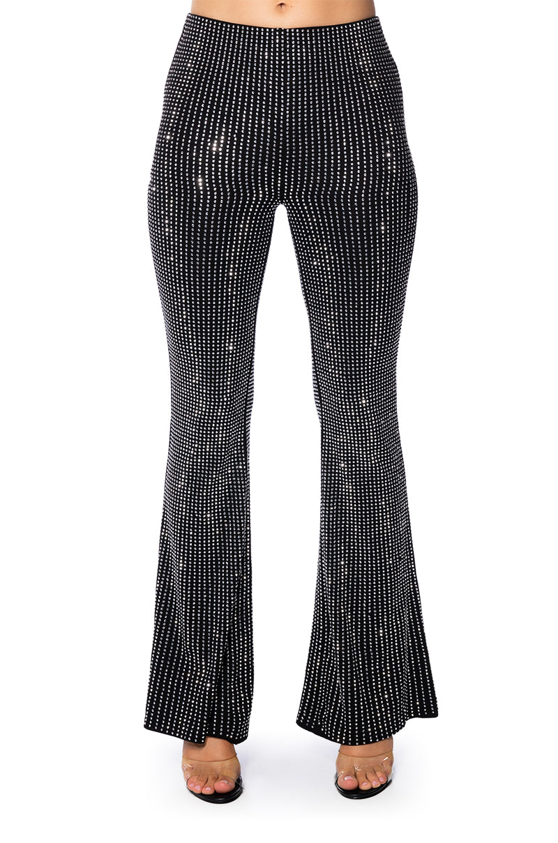 SHOW OUT RHINESTONE FLARE PANT