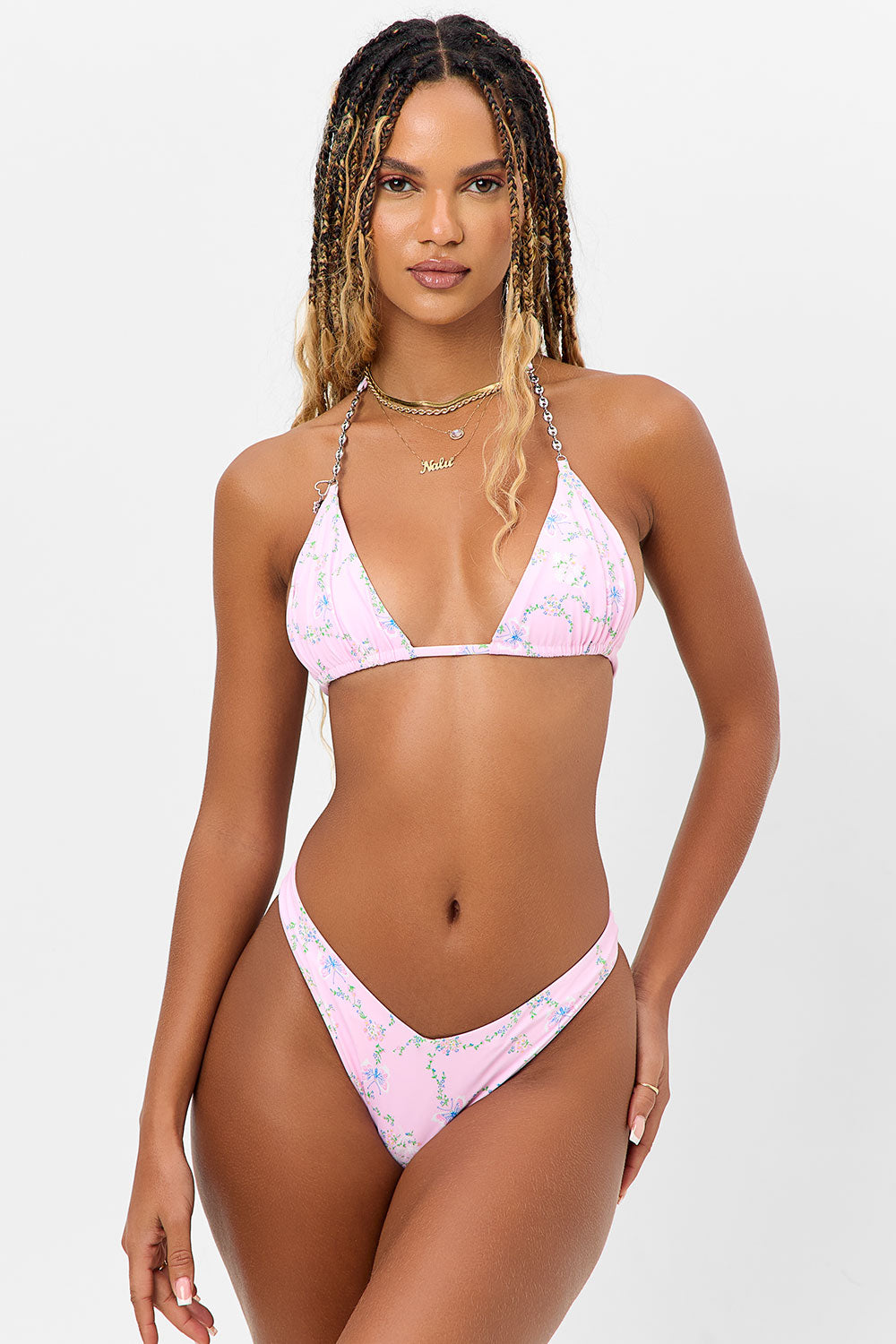 Tia Floral Chain Bikini Top - Fairytale