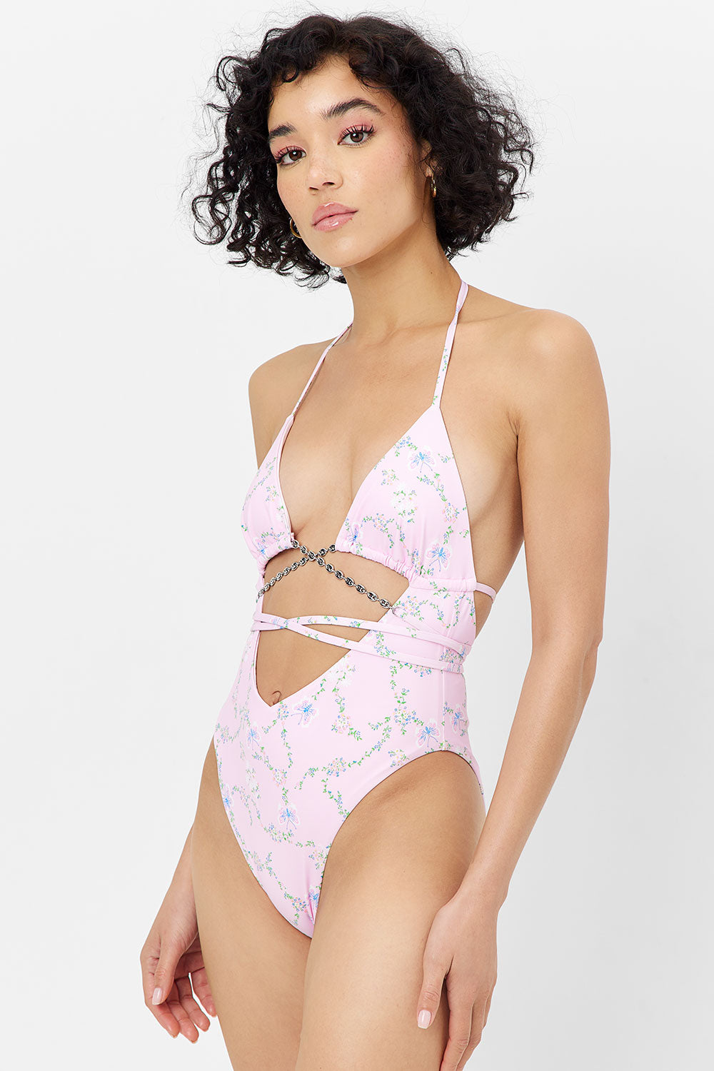 Gemma Floral Wrap One Piece Swimsuit - Fairytale