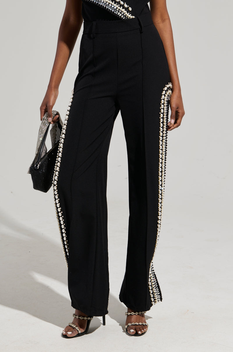 LUXURIOUS PANTS WITH SIDE SLITS