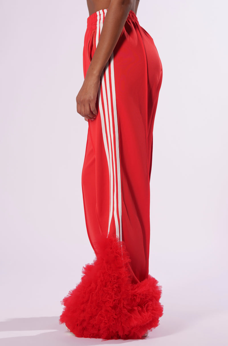 MODERN JAM TRACK PANT WITH TULLE