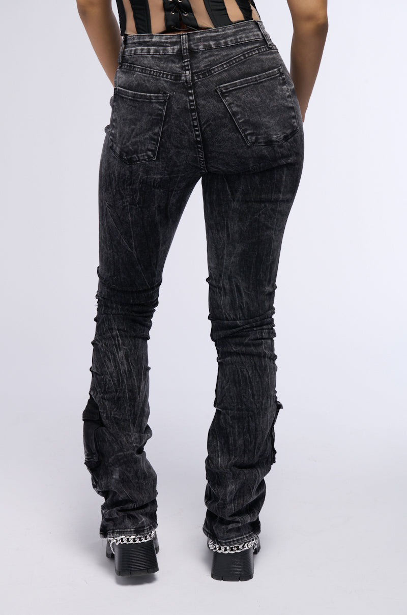 MATRIX HIGH RISE STACKED JEANS