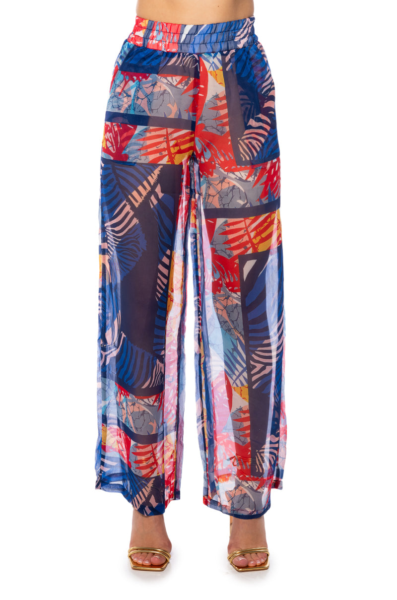 BEACHY DAY LIGHTWEIGHT WIDE LEG PALAZZO PANT