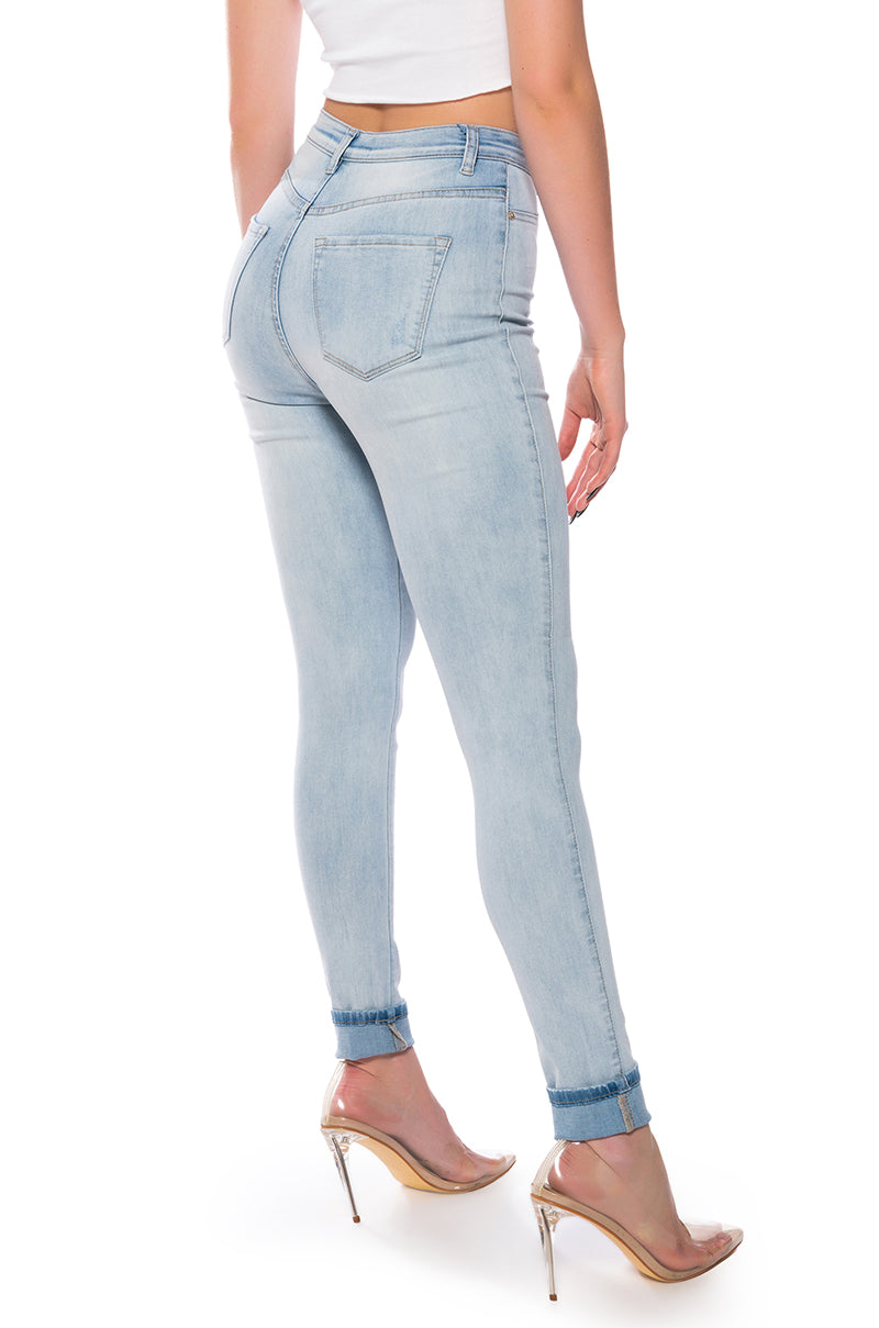 FLEX-FIT HIGH WAISTED SUPER STRETCHY SKINNY JEANS