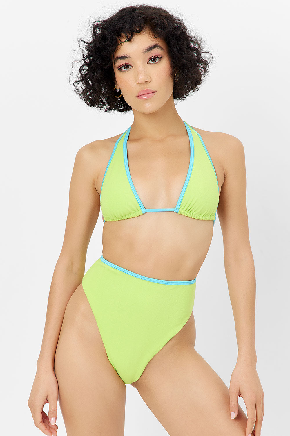 Harlow Terry Halter Bikini Top - Siren