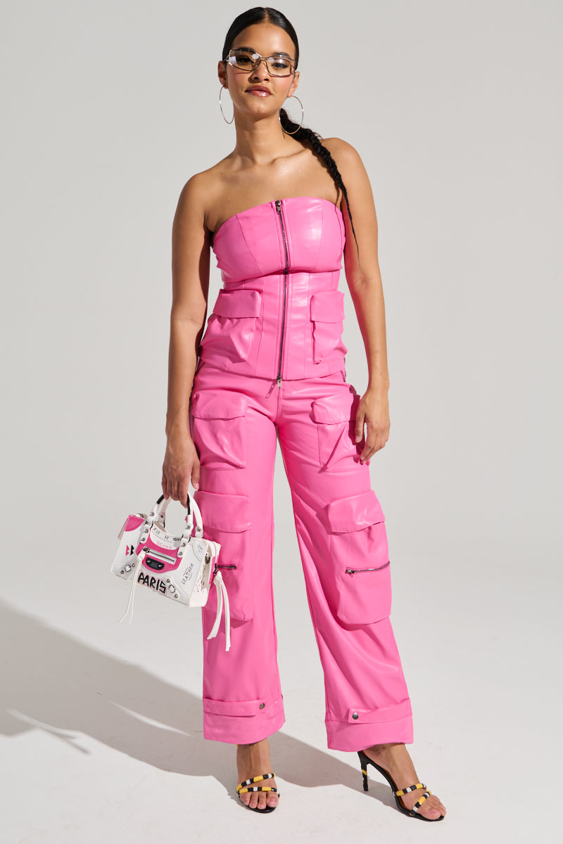 BUBBLEGUM SHORTY CORSET TOP IN PINK