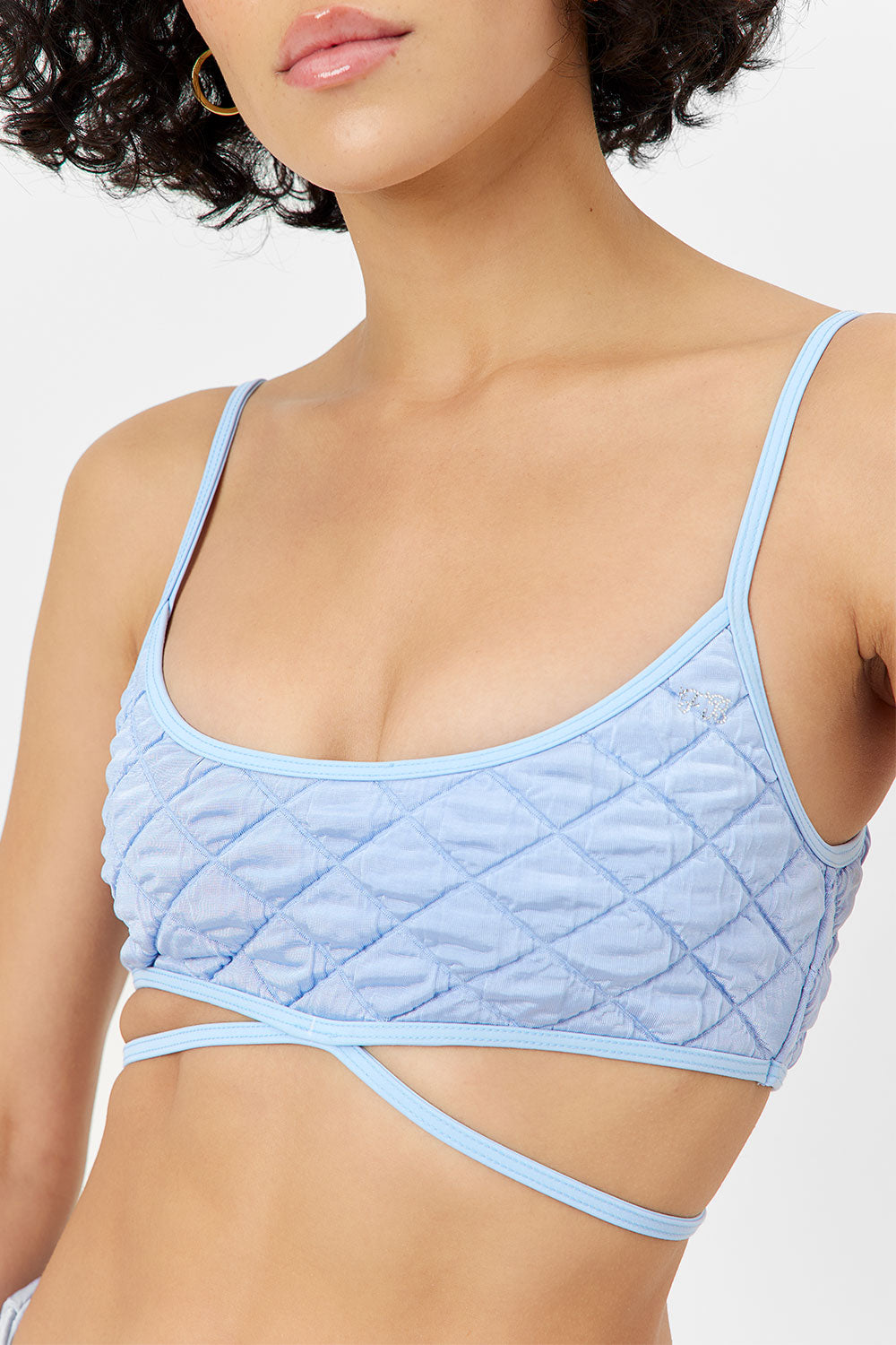 Waco Bralette Bikini Top - Baby Blue