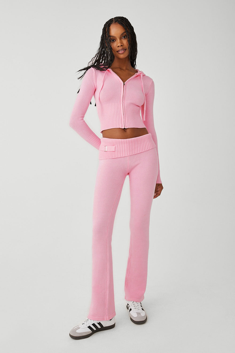 Fleur Cloud Knit Low Rise Pant - Valentine Pink