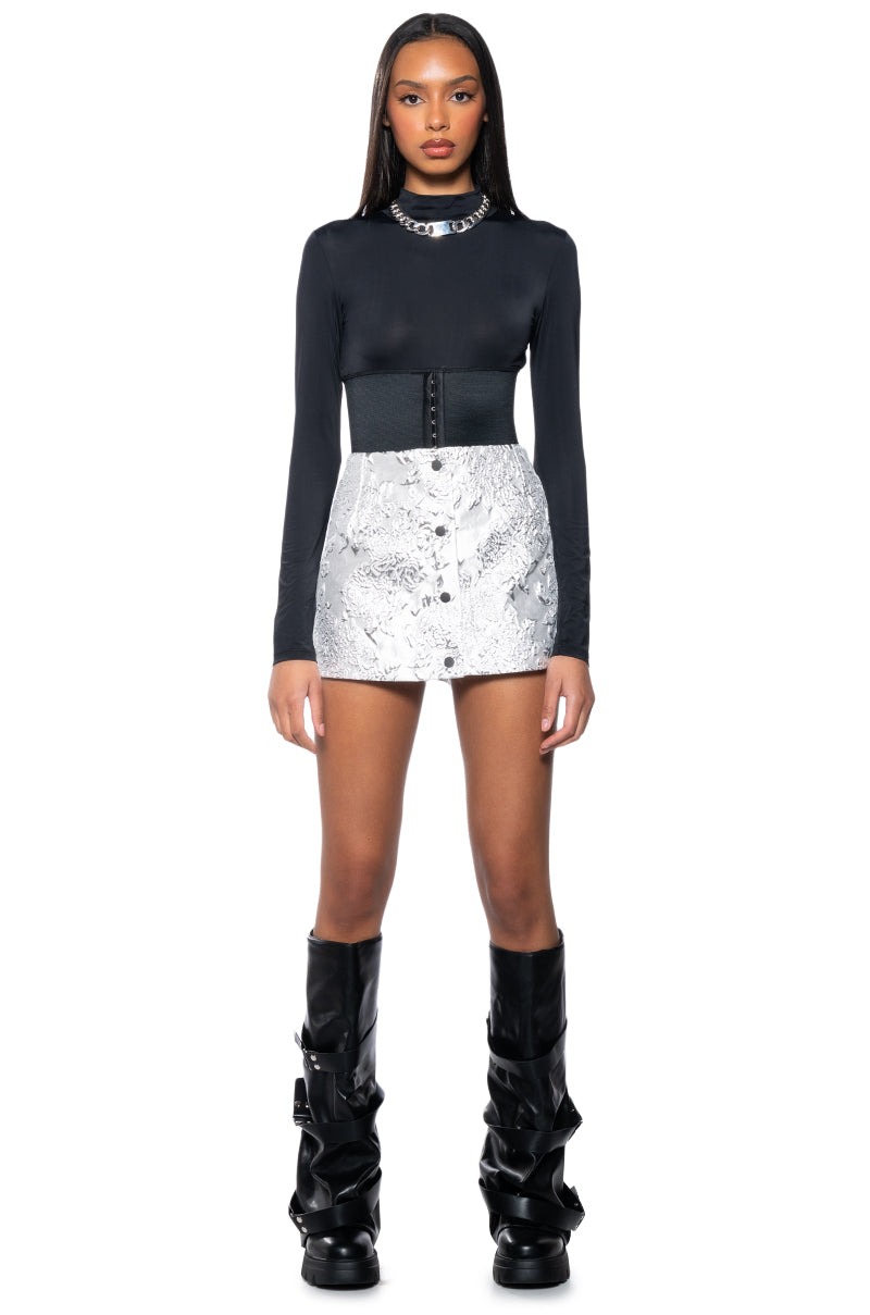 SNATCHED CORSET LONG SLEEVE BODYSUIT