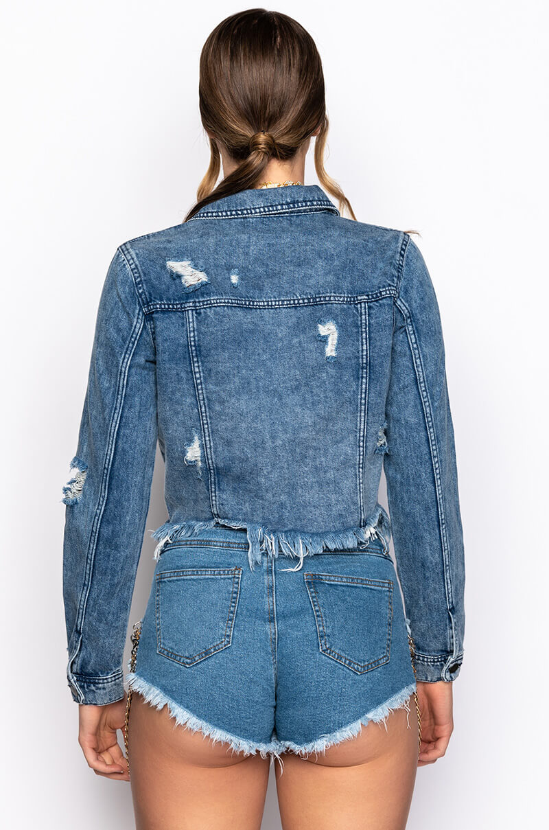 DARK ACID DENIM JACKET