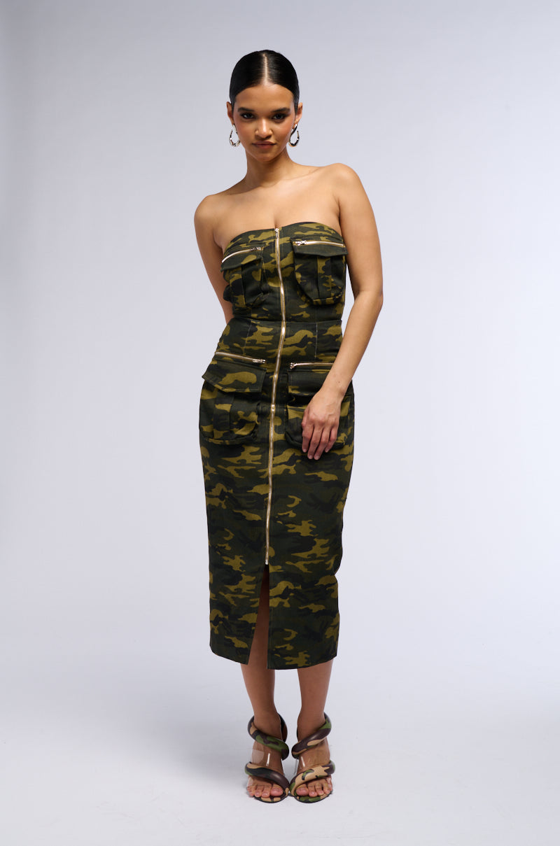 FOR THE GRAM CARGO MIDI DRESS