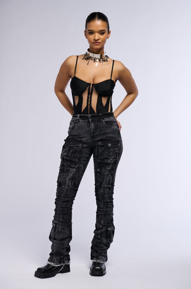 MATRIX HIGH RISE STACKED JEANS