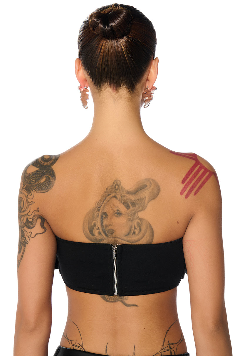 RODEO GIRL BUCKLE DETAIL BANDEAU TOP