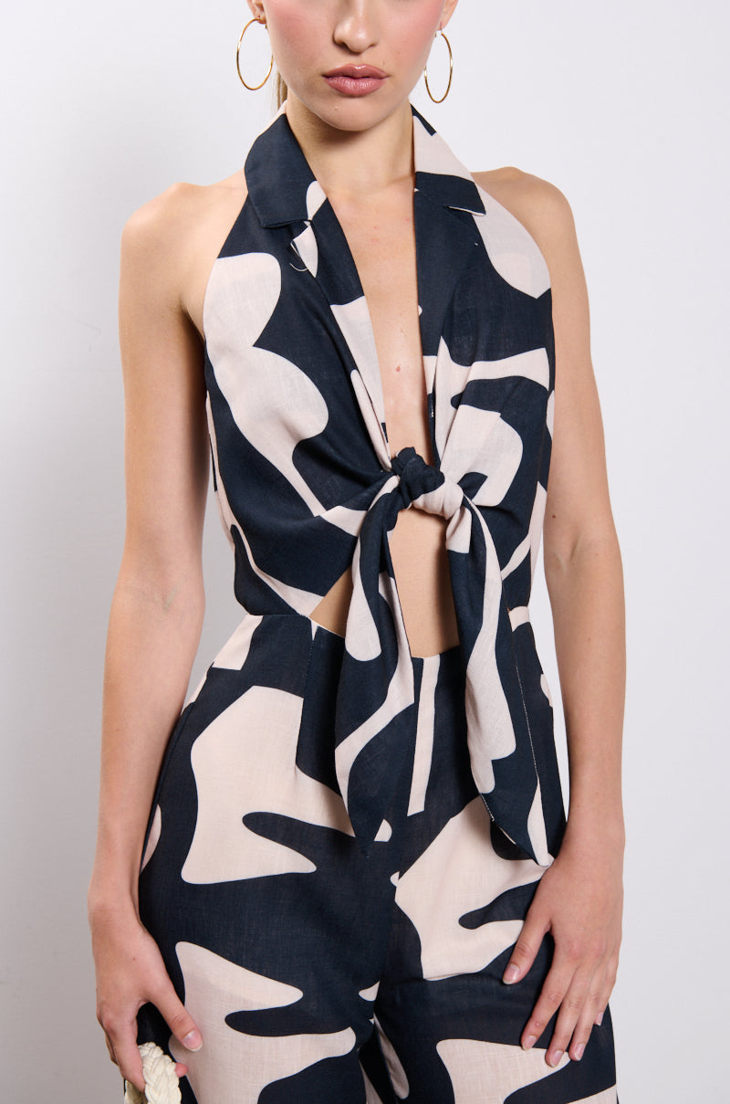 TAKE ME TO TURKS PRINTED JUMPSUIT