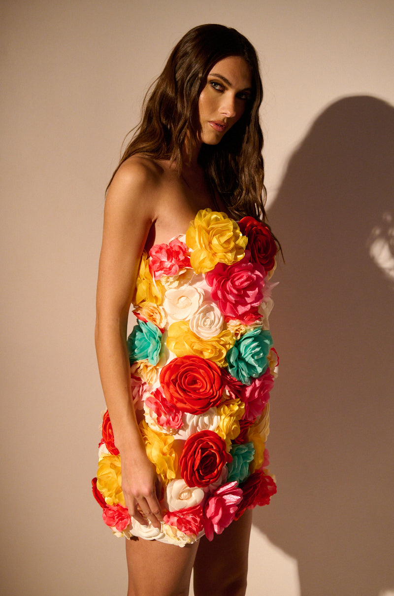 FLOWER POWER MINI DRESS