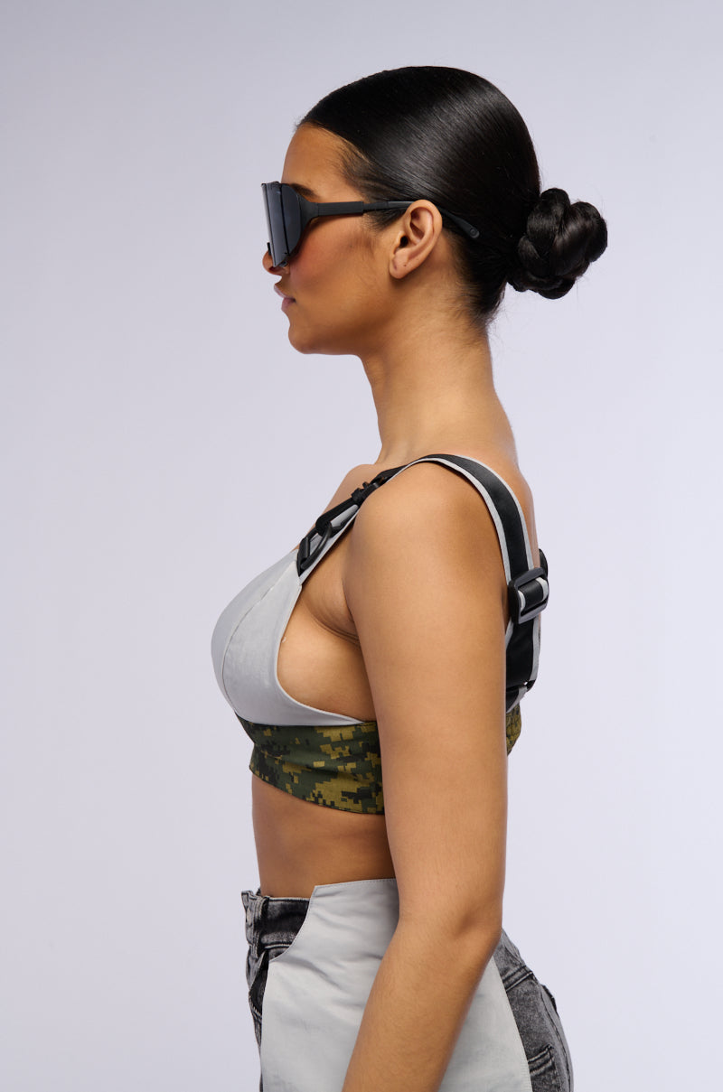 COMBAT COMBO DENIM BRALETTE