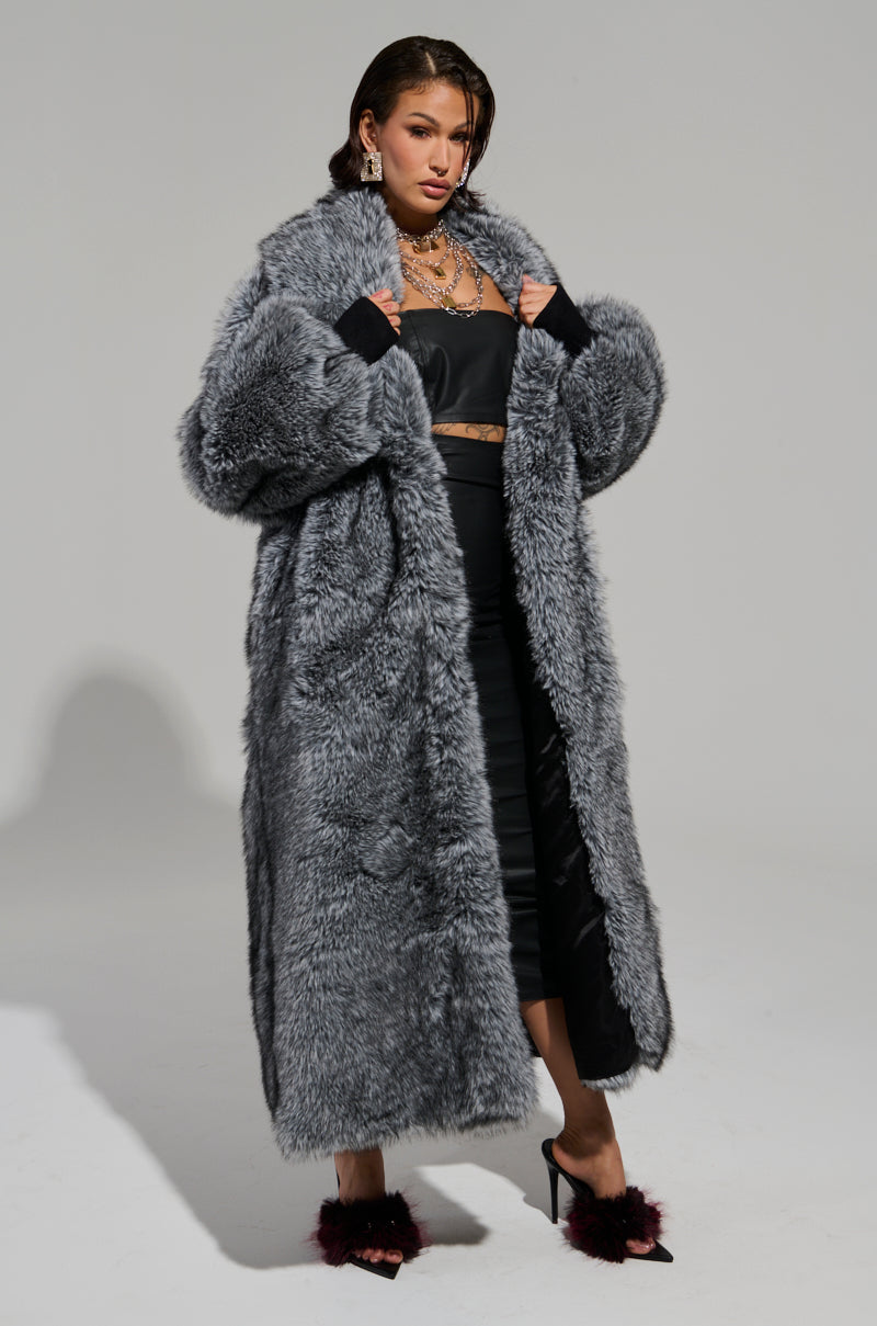 TSUNAMI FAUX FUR TRENCH