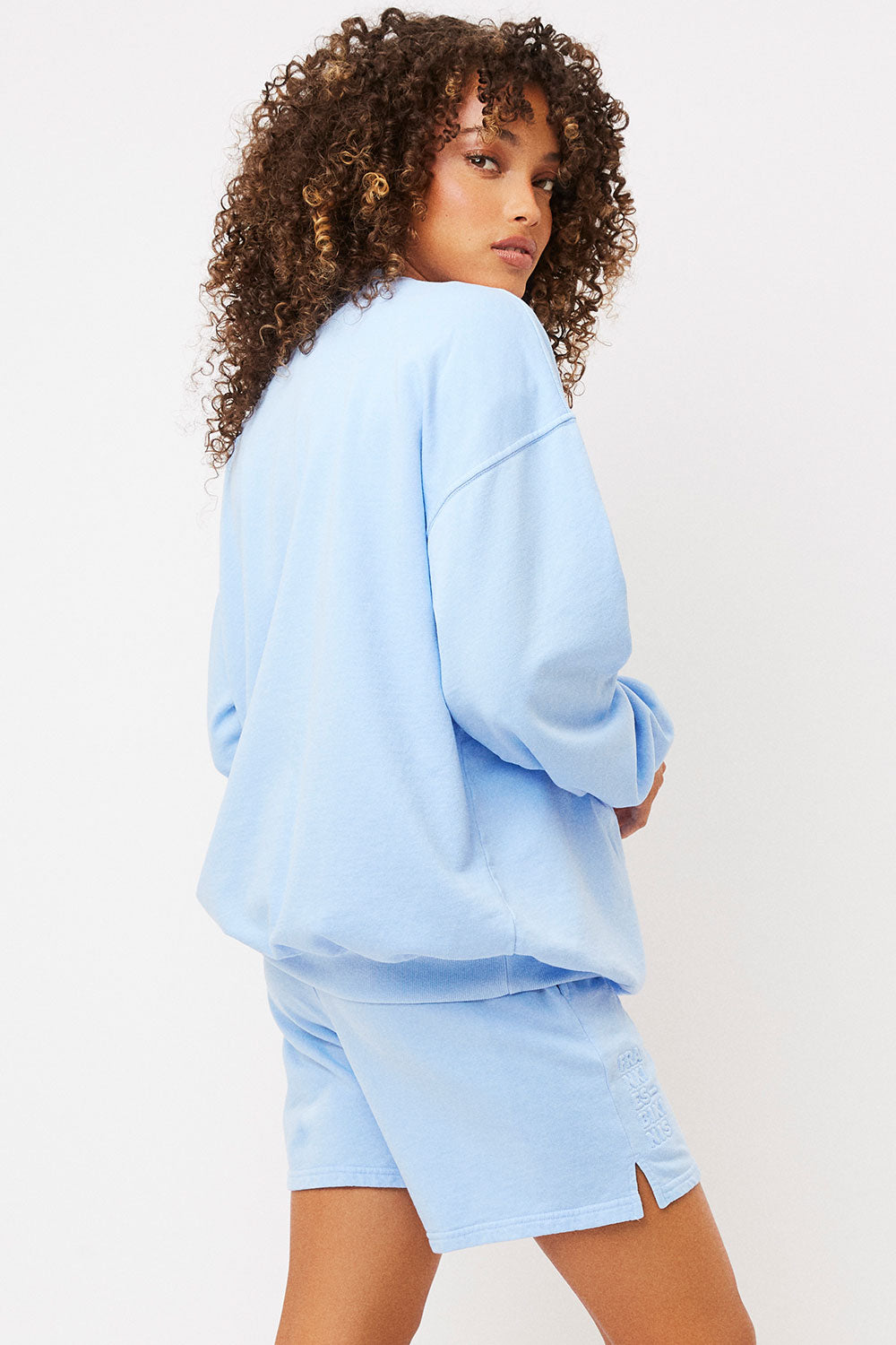 Bennie Oversized Crewneck Sweatshirt - Chambray