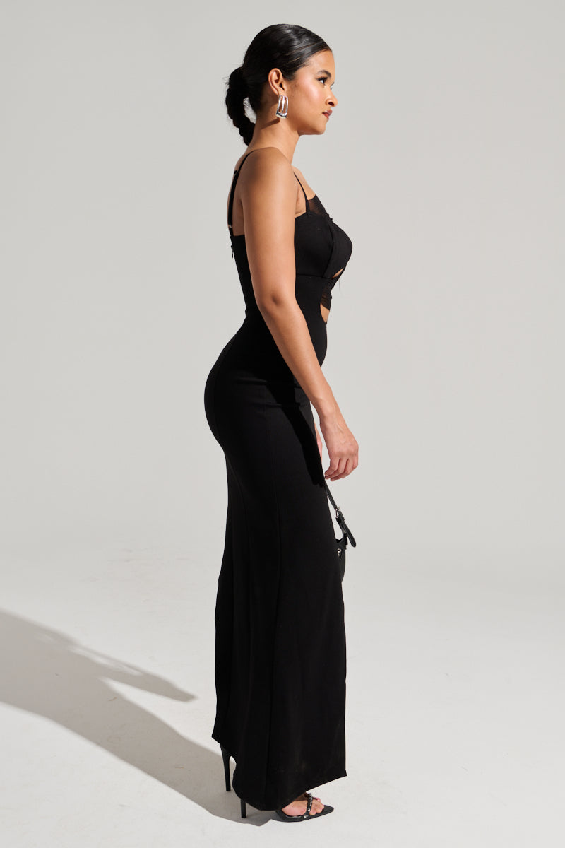 NEW BOO ASYMMETRICAL MAXI DRESS