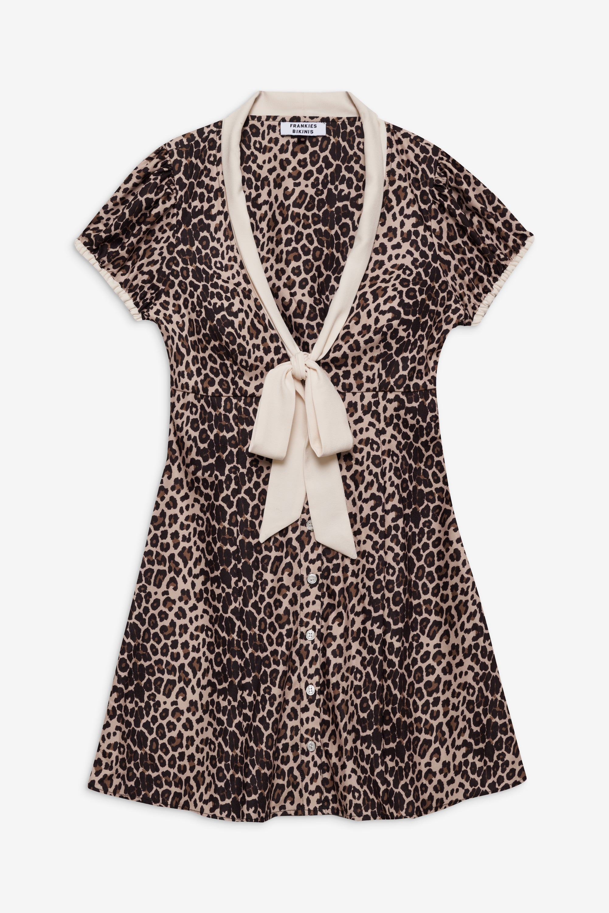 Manhattan Button Up Mini Dress - Cheetah