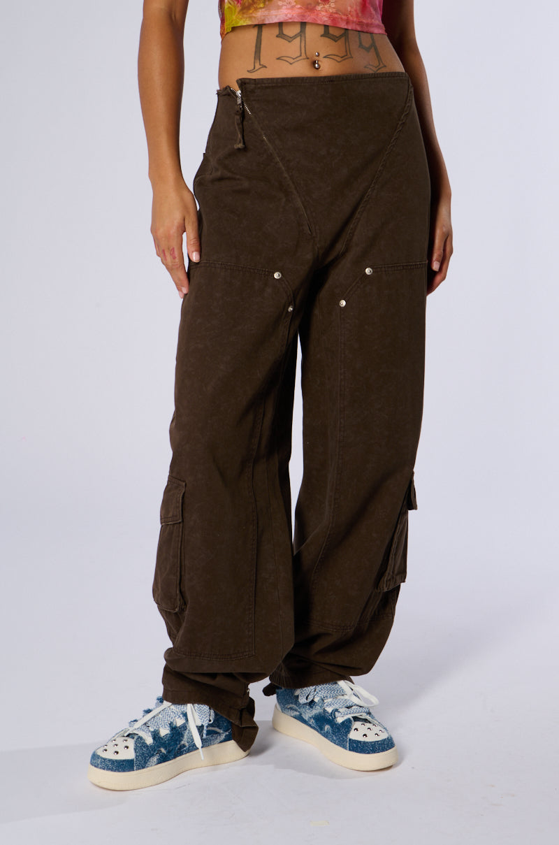 THE GIRLS OF SUMMER BROWN DENIM PANT