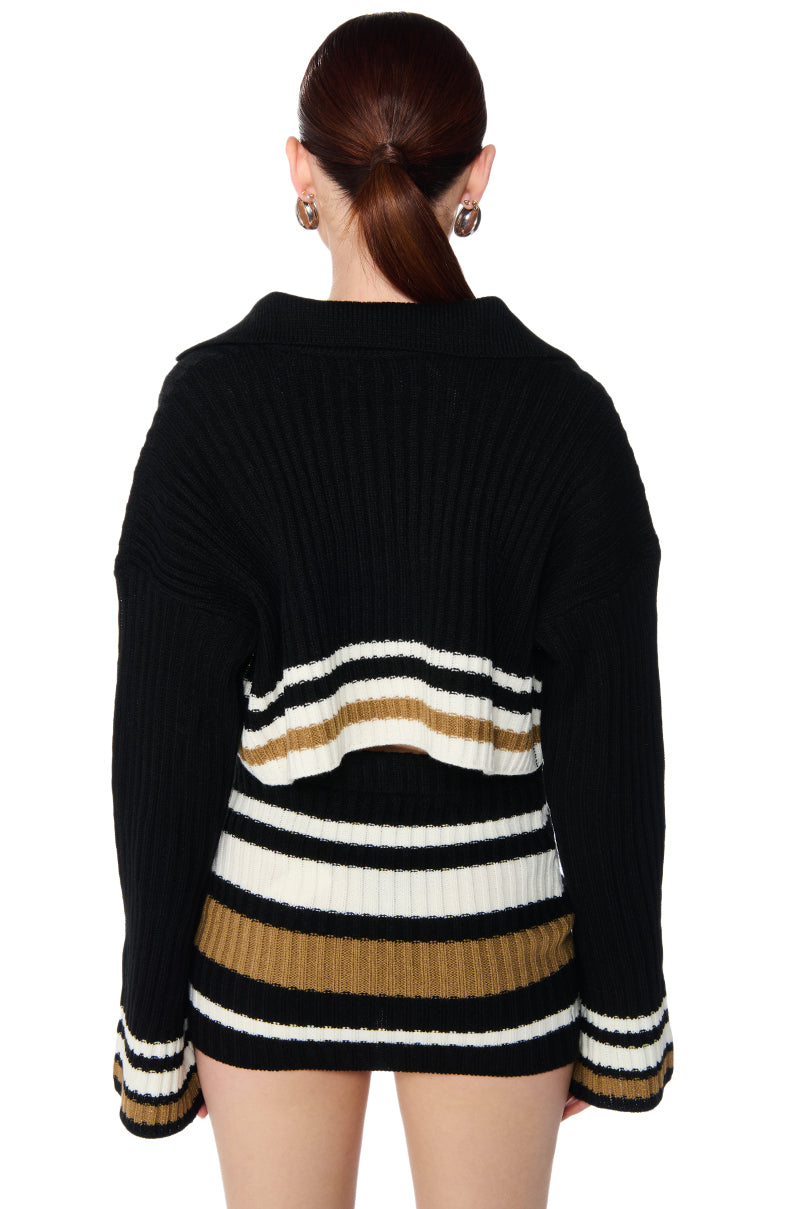 LUELLA STRIPED DETAIL SWEATER