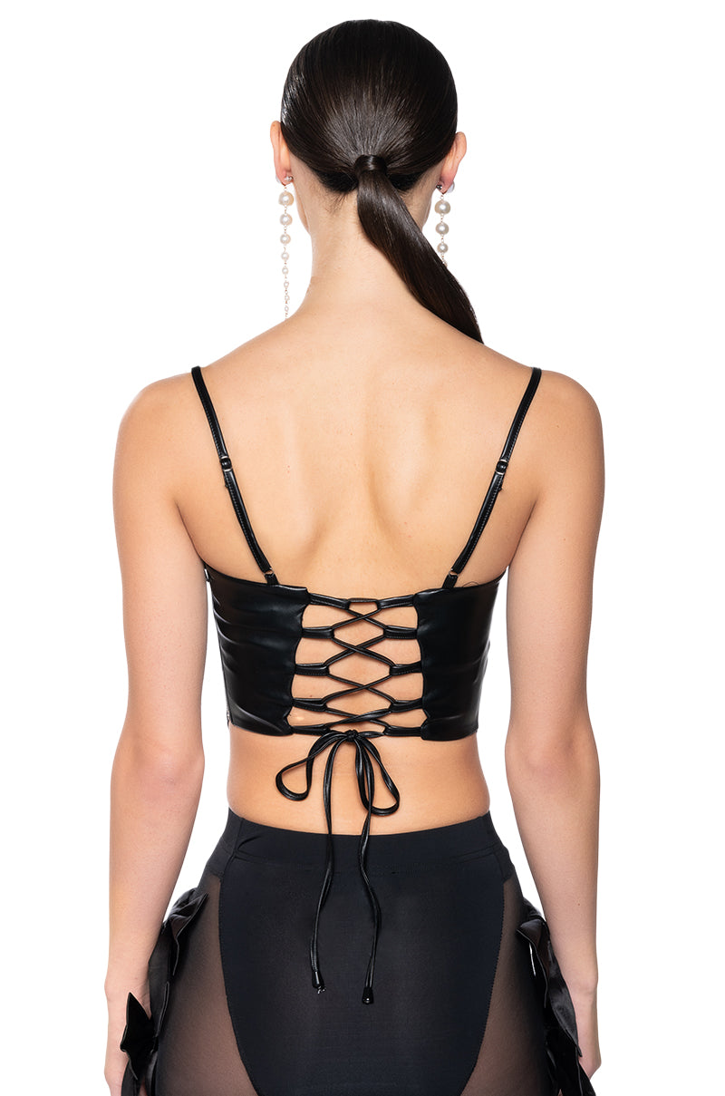 SAY MY NAME SQUARE NECK CORSET TOP