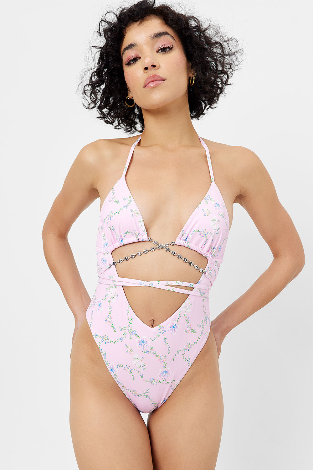 Gemma Floral Wrap One Piece Swimsuit - Fairytale