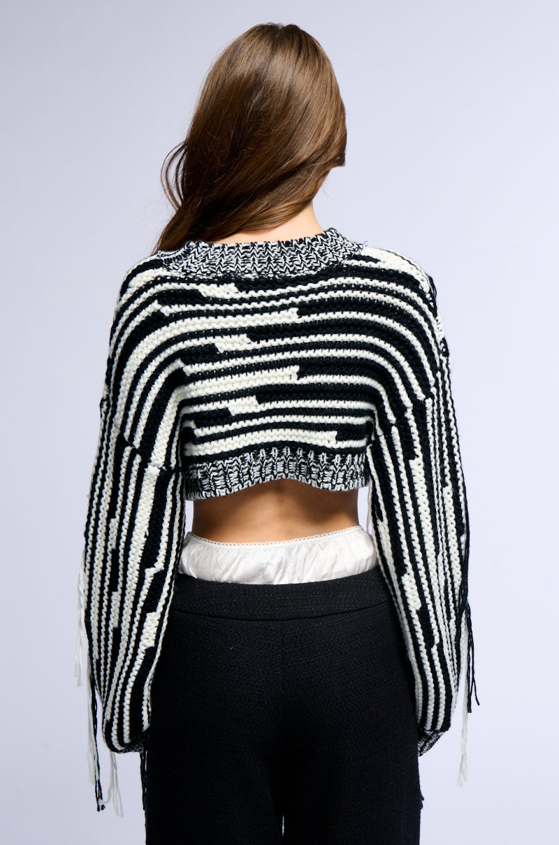 LILLIE CHUNKY KNIT CROPPED SWEATER