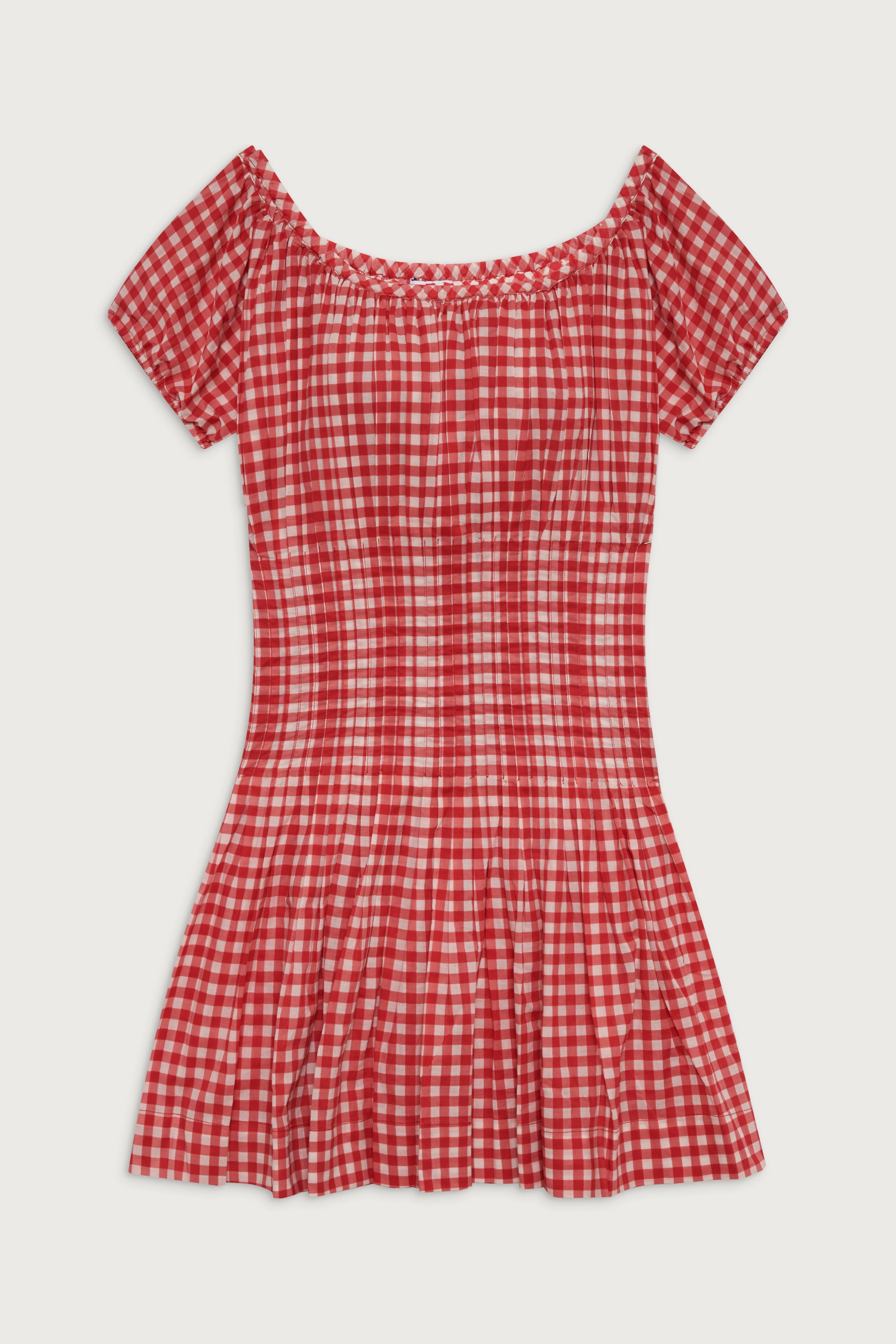 Sadie Gingham Mini Dress -  Cherry Gingham